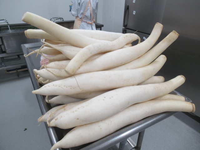 納品された大根