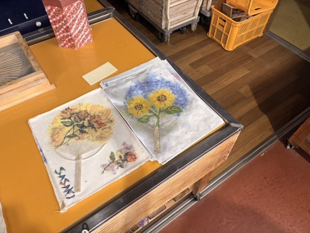 内輪づくり体験の様子