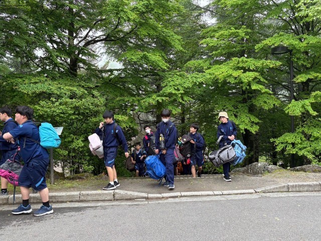 荷物を運搬しています