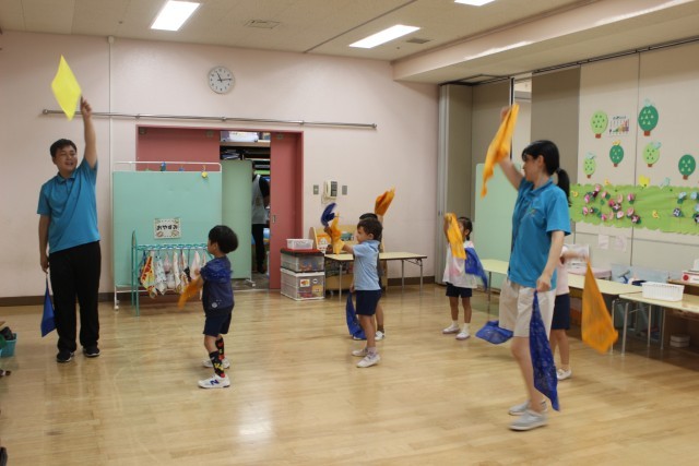 ４年生のフラッグを教えてもらいました